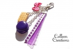 porte-clef-macaron-violet
