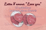 Lettre d'amour "Love you"