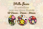 Mille-fleurs 18x25mm 25mm 20mm